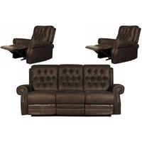 Ashbourne Brown Sofa Suite - 3+1+1 Seater