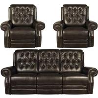 Ashbourne Dark Brown 3+1+1 Sofa Suite