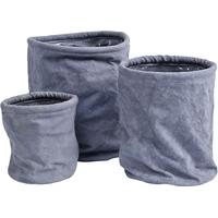 ash purple canvas pots with 3 section set of 2