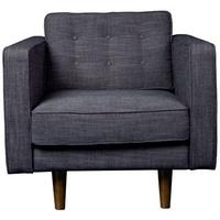 Ash Grey 1 Seater Fabric Sofa Fire Retardant without Cushion