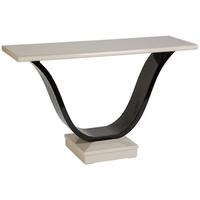 astoria parchment and black high gloss console table