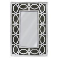 Ascot Wall Mirror, Black/Washed Wood