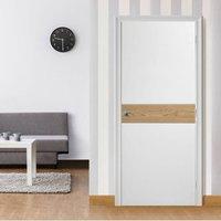 asti white and oak flush door prefinished