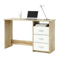 Aston 3 Drawer Desk Oak