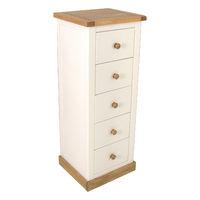 ashland 5 drawer narrow chest