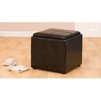 Ascot Footstool Black