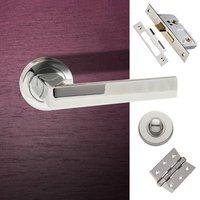 asti forme designer bathroom lever on contempo round rose polished chr ...