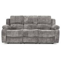 asturias fabric 3 seater electric recliner sofa light grey