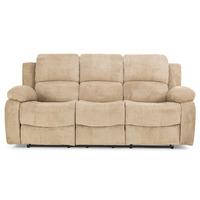 Asturias Fabric 3 Seater Recliner Sofa Light Beige