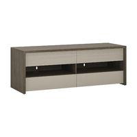 Aspen 4 Drawer TV Stand with LED Lighting Riviera Oak with Warm Sand Fronts