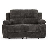 Asturias Fabric 2 Seater Electric Recliner Sofa Dark Grey