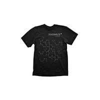 assassin\'s creed GE1801L - ASSASSIN\'S CREED Men\'s DNA Strands - Animus Powered By Abstergo Industries T-Shirt, Large, Black (GE1801L)