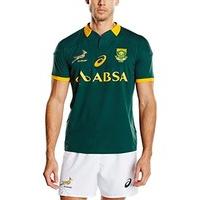 Asics Men\'s Springboks Home Match Short Sleeve T-Shirt - Bottle Green, 2X-Large