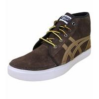 Asics Onitsuka Tiger Claverton Mid Men\'s Retro Sports Suede Leather Trainers Shoes brown