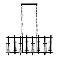 Aspen Pendant Light Iron Glass Matt Black