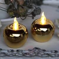 as set of 2 led decorative light mini apple