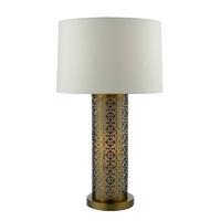 ASW4263 Aswan Table Lamp With Ivory Linen Fabric Shade