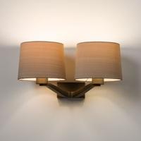 Astro 7479 + 4064 Montclair Twin Wall Light in Bronze With Oyster Shade