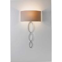 Astro Valbonne Wall Light in Polished Chrome With Oyster Shade