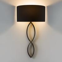 Astro Caserta Modern Wall Light in Bronze with Black Shade