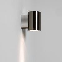 astro 7571 detroit single exterior wall light in brushed stainless ste ...