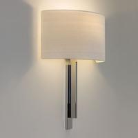 Astro 7254 Tate Modern Chrome Wall Light with White Shade