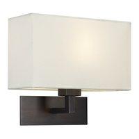Astro 0538 + 4035 Park Lane Grande Bronze Wall Lightl with Oyster Shade