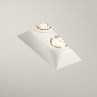 Astro 7344 Blanco Twin Adjustable Downlight in White Plaster Finish