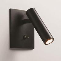 astro 7496 enna square switched wall light in black