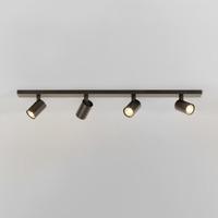 astro ascoli 7844 4 way bronze bar ceiling spotlight fitting