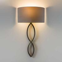 astro 7373 and 4137 caserta modern wall light in bronze with oyster sh ...
