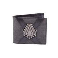 Assassin\'s Creed Syndicate Unisex Metal Brotherhood Crest Pendant Bi-fold Wallet One Size Grey/black (mw051321acs)
