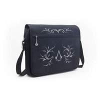 assassins creed premium messenger bag with crest and tribal design bla ...
