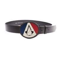 Assassin\'s Creed Unity French Tricolour Flag And Classic Crest Logo Extra Large Oval Buckle With Belt Black (bt22hzacu-xl)