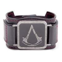 assassins creed rogue leather bracelet with brotherhood buckle black