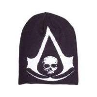 assassins creed iv black flag jacquard beanie hat with woven logo kc15 ...