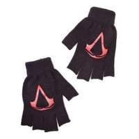 Assassin\'s Creed Unisex Red Brotherhood Crest Fingerless Gloves One Size Black (kg007882asc)