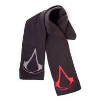 Assassin\'s Creed Unisex Red/grey Brotherhood Crest Logos Scarf One Size Black (ks007881asc)