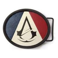 Assassin\'s Creed Unity Oval Belt Buckle With Classic Crest Logo On A Tricolour Background Black (bb22hzacu)