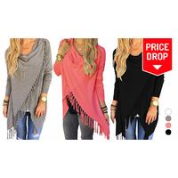 Asymmetric Tassel Jumper - 4 Colours