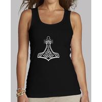 asatru mjolnir girl without sleeves black