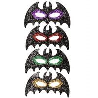 assorted colour glitter bat eye mask