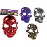 Asstorted Metallic Chrome Skeleton Deluxe Halloween Horror Mask