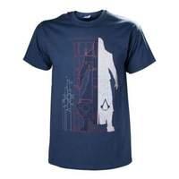 Assassin\'s Creed Unity Arno Two Shade Silhouette Medium T-shirt Blue (ts208023asc-m)