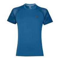 asics mens lite show run t shirt thunder blue xl