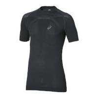 asics mens seamless run t shirt black l