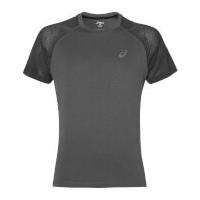 Asics Men\'s Lite Show Run T-Shirt - Dark Grey Heather - L