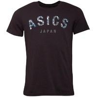 Asics Mens Camo Logo Running Top Performance Black