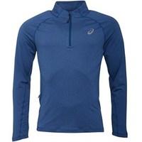 Asics Mens Performance 1/2 Zip Long Sleeve Running Top Poseidon Heather