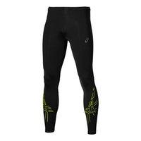 Asics Stripe Tights - Mens - Performance Black/Sulphur Spring